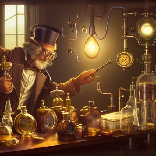 steampunk alchemist
