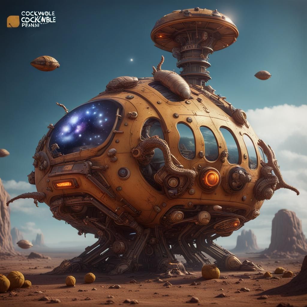 cockwomble peanut alien spaceship - AI Generated Artwork - NightCafe ...