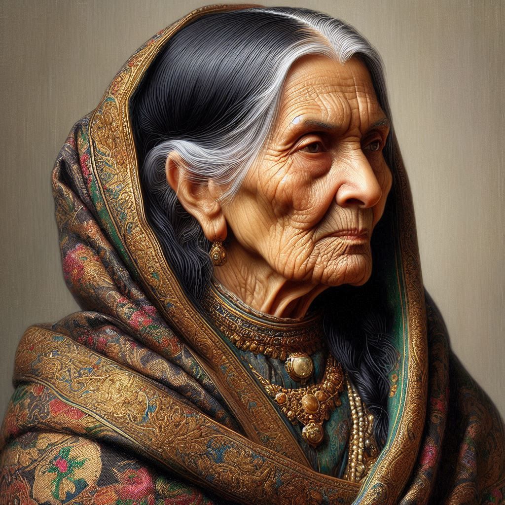 Oil Painting of Harkha Bai