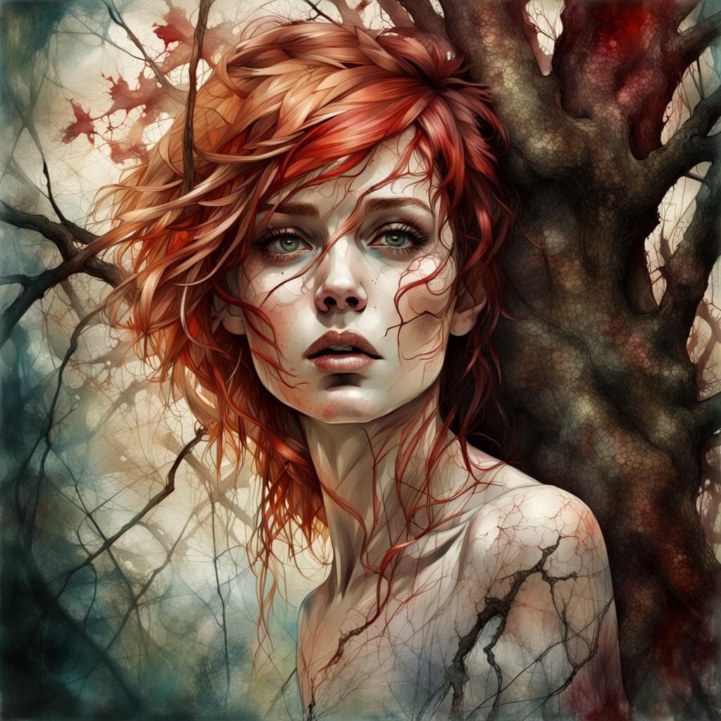 Red haired natural girl  by @Vonne
