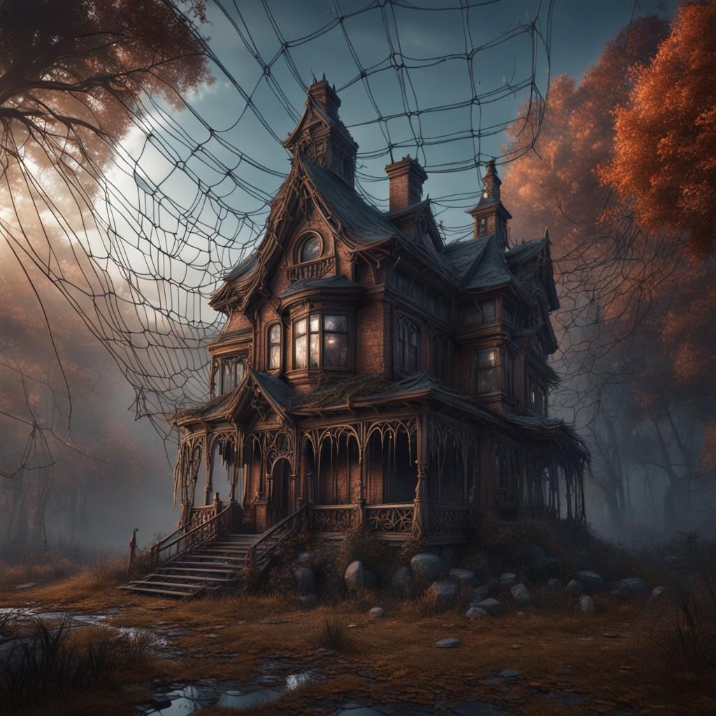 A House Created Out Of Spider Webs AI Generated Artwork NightCafe   SQCUvZOl6ou9m4KHJJOy  1  4yney 