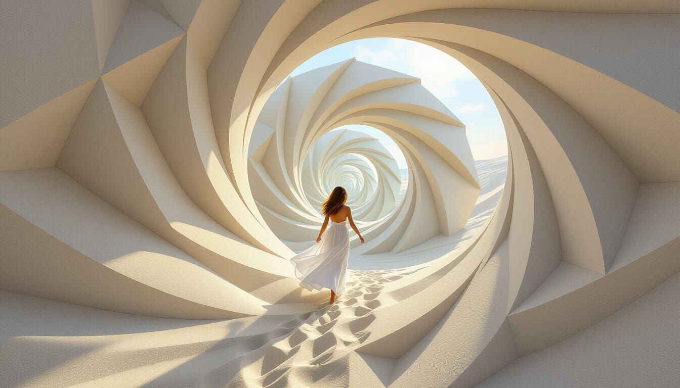 Abstract sand art tunnel  by @ullision spielt KI