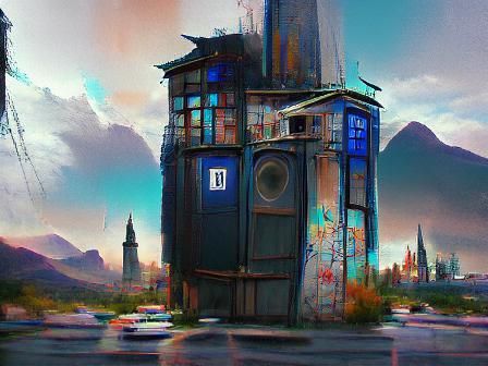 TARDIS trending on Artstation