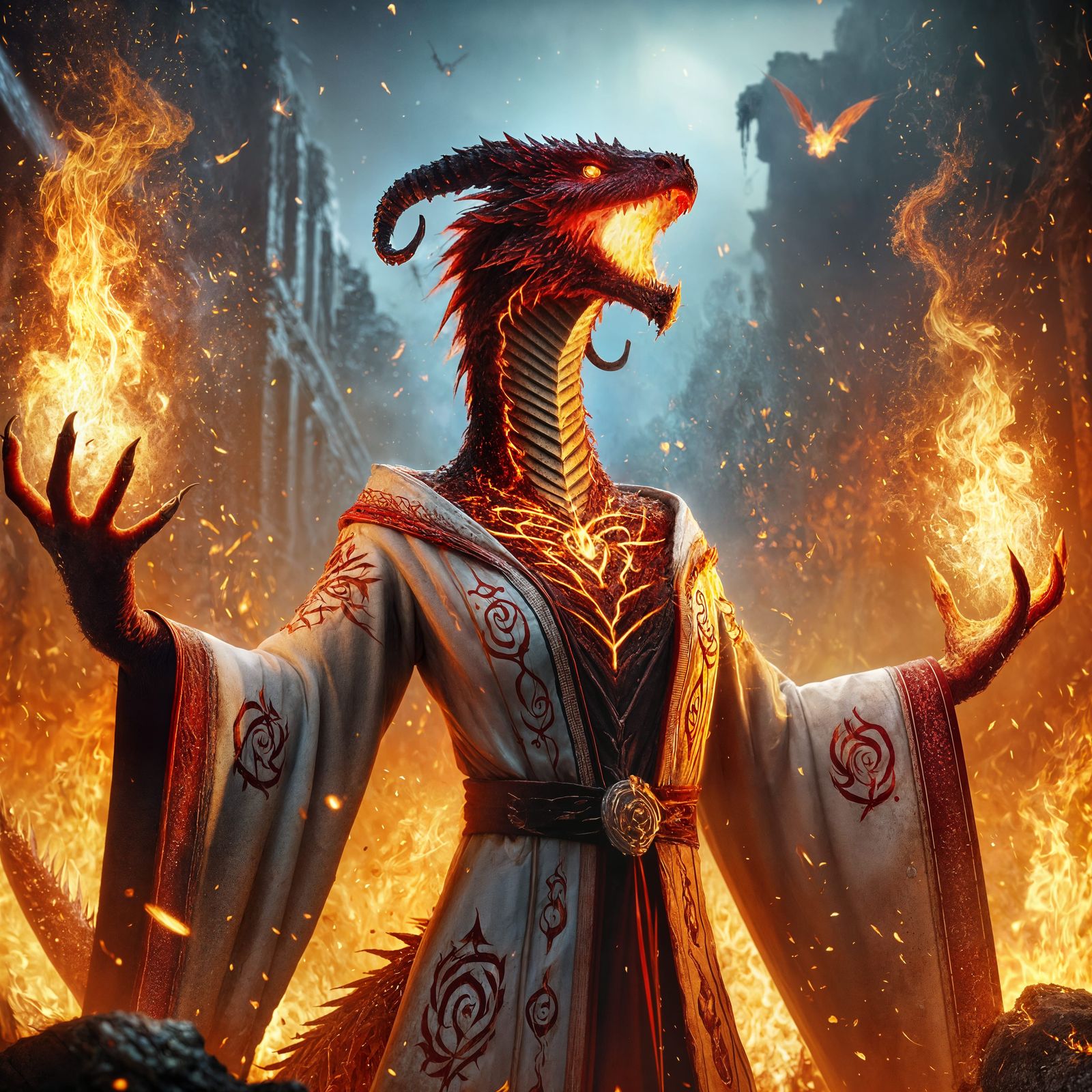 Sharari the Flameweaver, Master of the Azure Aranum