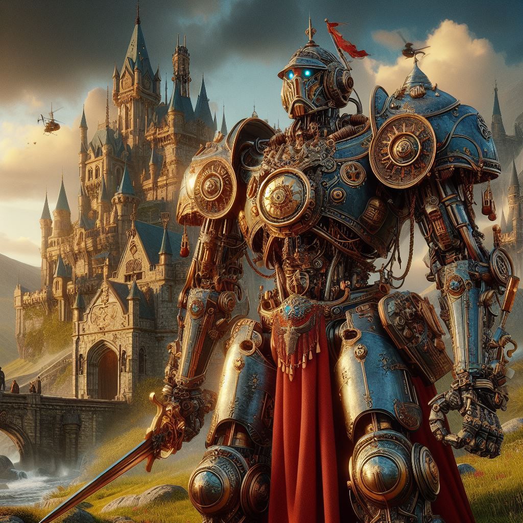 Medieval Robot guards Castle