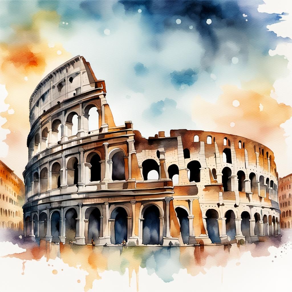 Ancient Roman Colosseum - AI Generated Artwork - NightCafe Creator