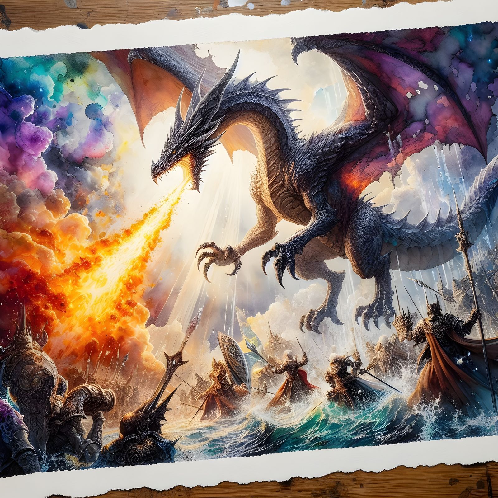 Bahamut the Dragon King  by @Manaconda