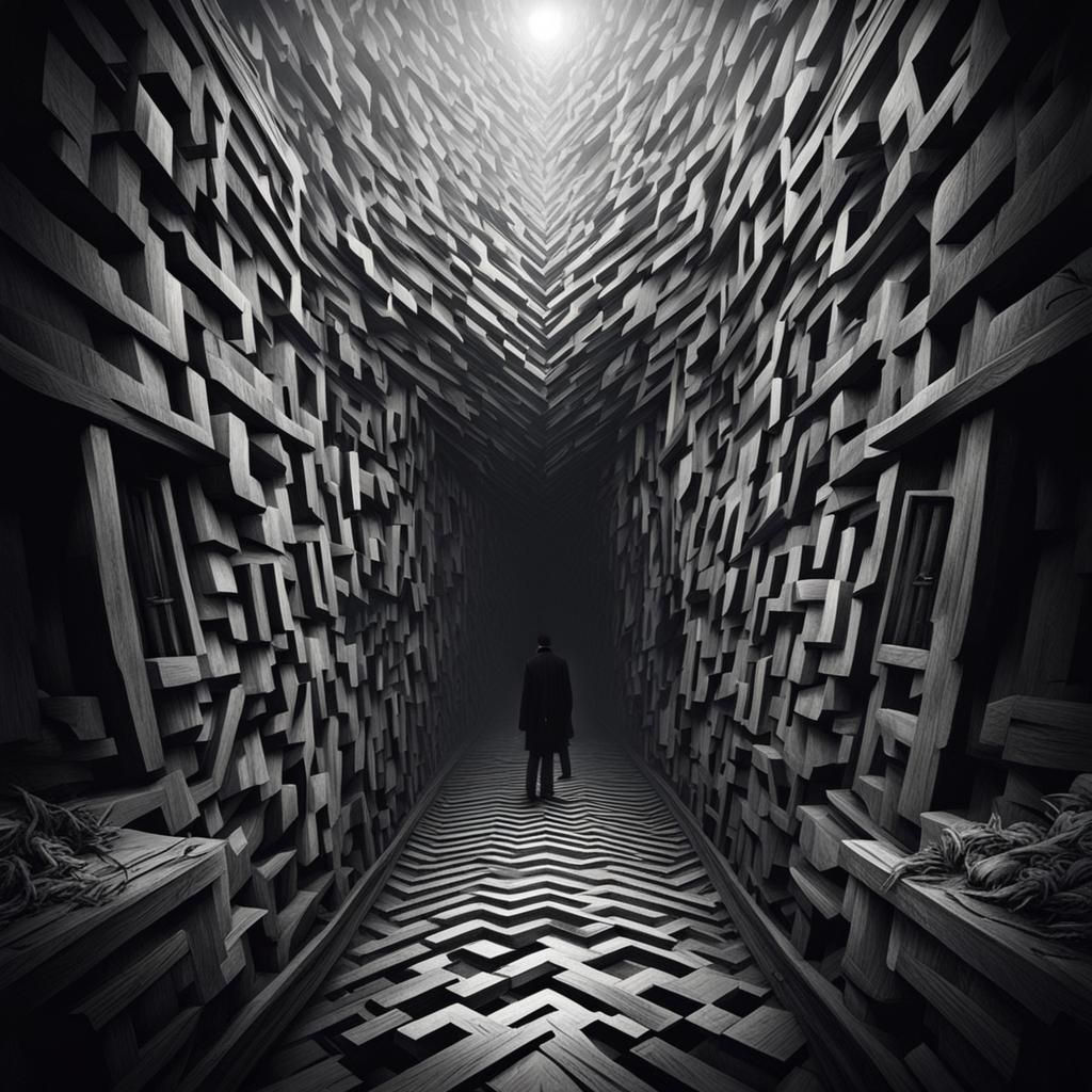 Optical Illusion Labyrinth  by @Simplybe