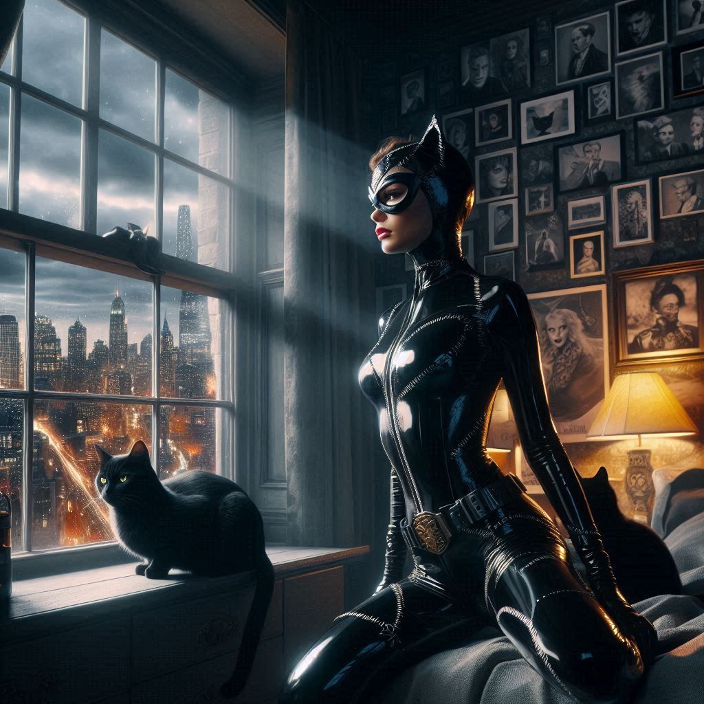 Catwoman in Gotham - AI Generated Artwork - NightCafe Creator