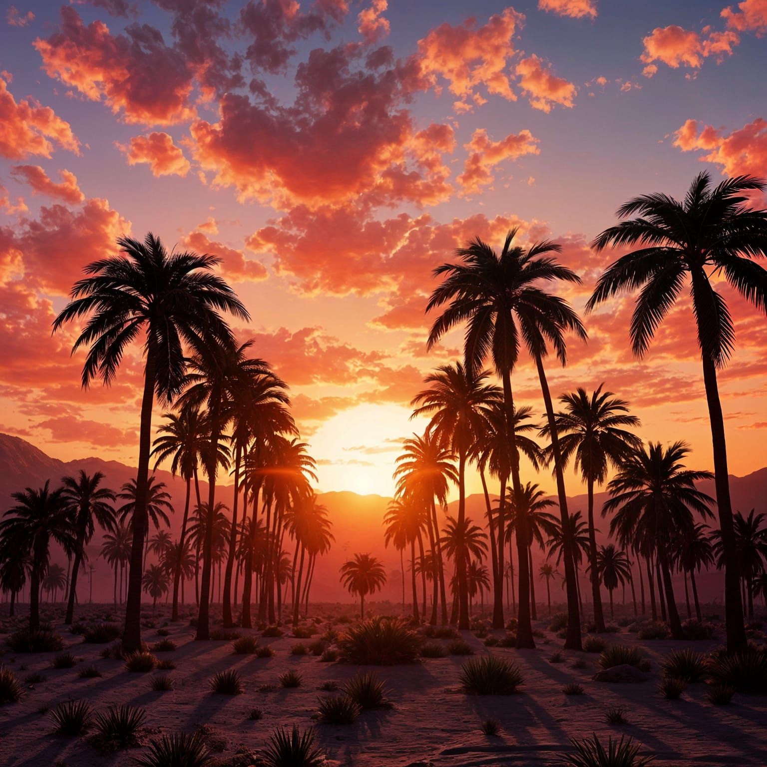 Palm trees 🌴 in the sunset 🌅   by @NEMZYCREASEY 