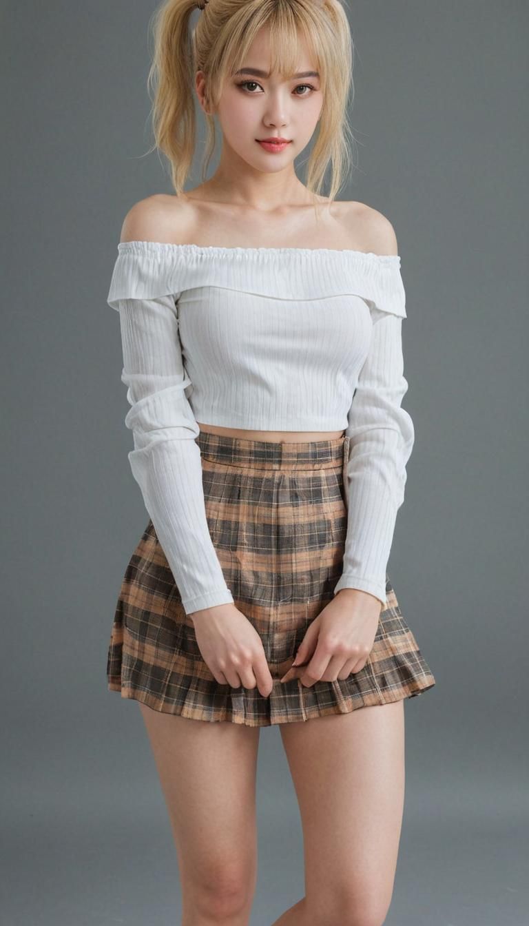 Anime Bodybuilder with Six-Pack and Blonde Hair