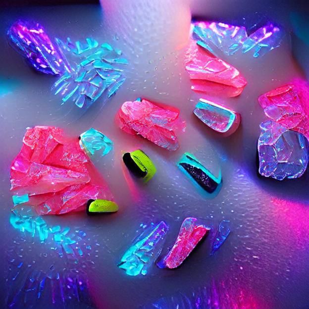 Crystallized Neon Colors
