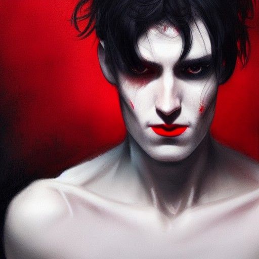 A hyper realistic portrait of a young man with short black h...