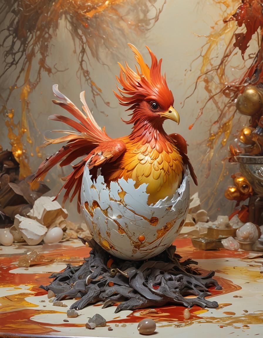 Phoenix Emerging from a Shattered Egg  by @Jim B