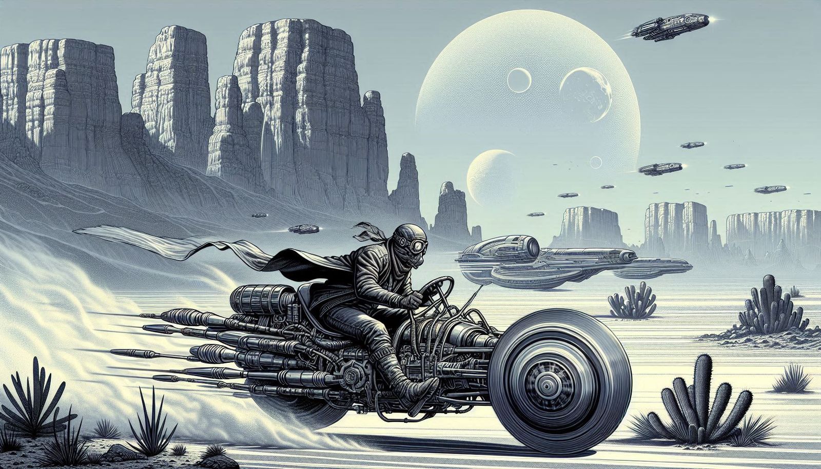 Desert Speeder In a High Stakes Race