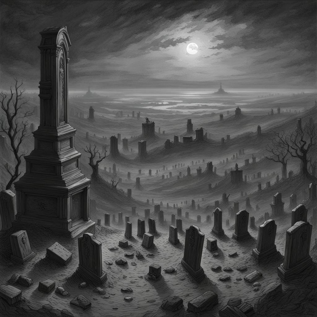 A vast and depressing graveyard as far as the eyes can see, feelings ...