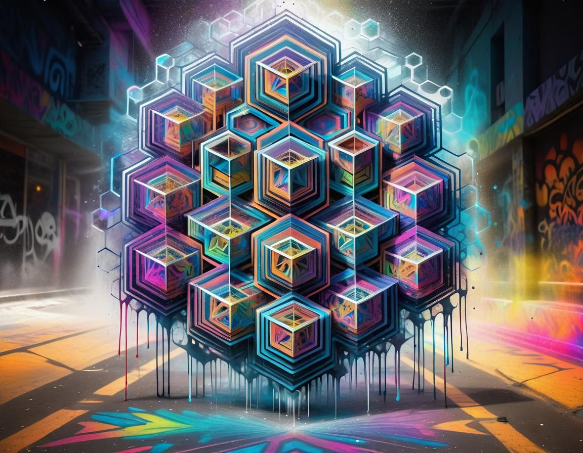 Geometric urban psy-art , 21apr24