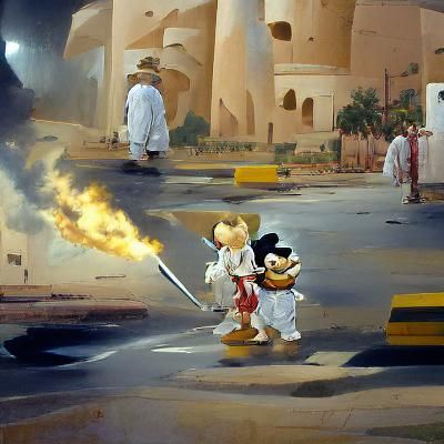 Mickey Mouse and Donald Trump embark on a quest in Saudi Ara...