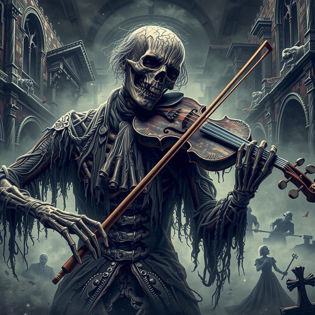 violinist skeleton 