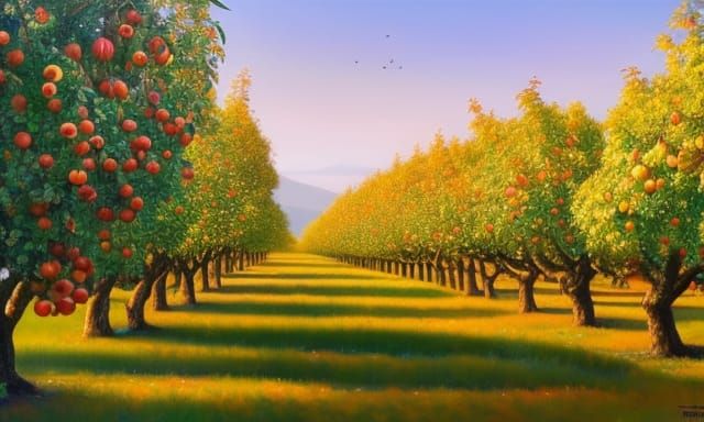 Apple Orchard - AI Generated Artwork - NightCafe Creator