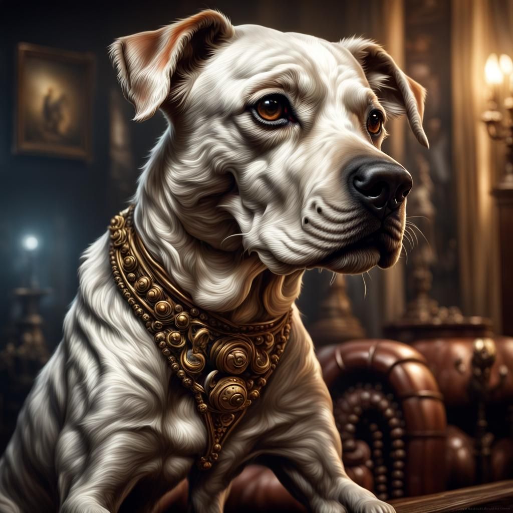Boris Vallejo Style Dog