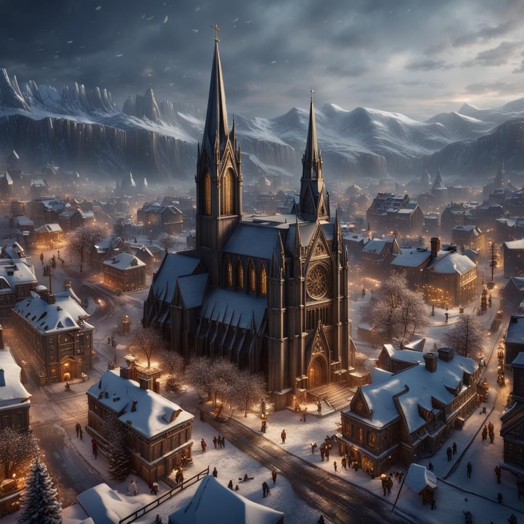 A Town on Christmas with everyone flocking to the humongous ...