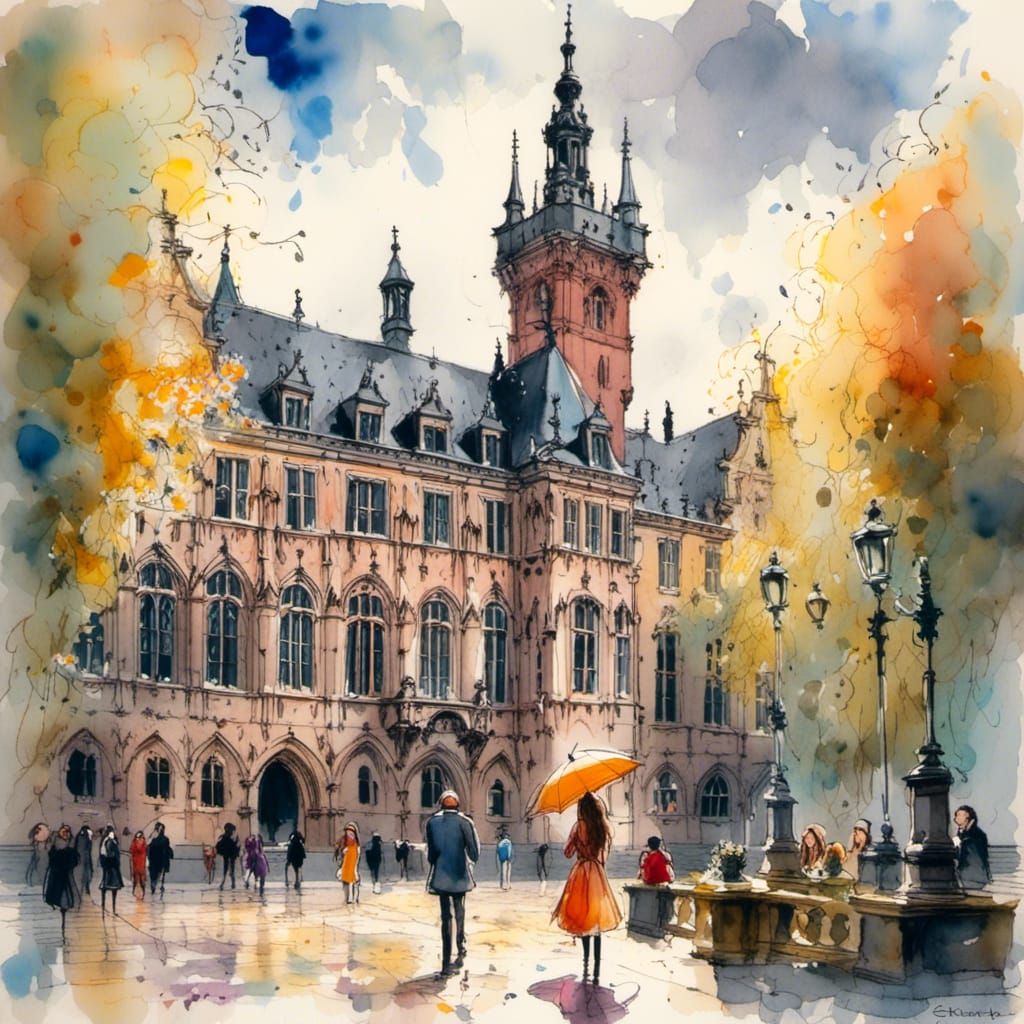 Flemish city hall (6 likes, 10 month old)  by @Oreva