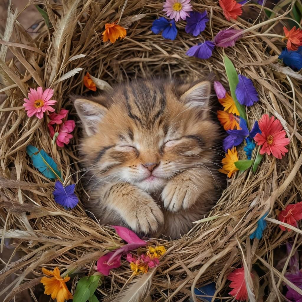 Sleeping in the nest