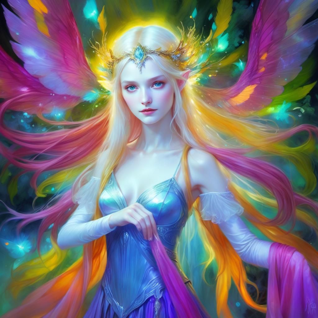 Ethereal Numenorian Figure in Dreamlike Fantasy Art