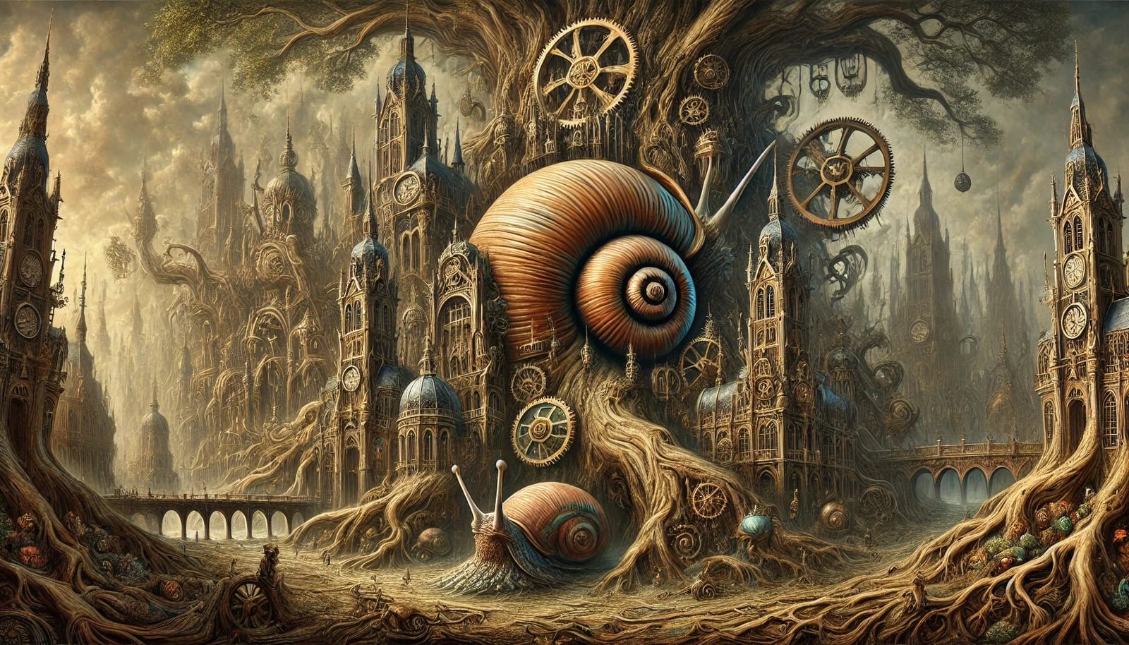 Snail metropolis - impasto