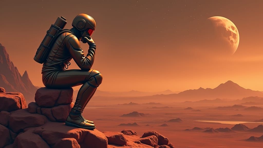Lost in thought on Mars  by @D