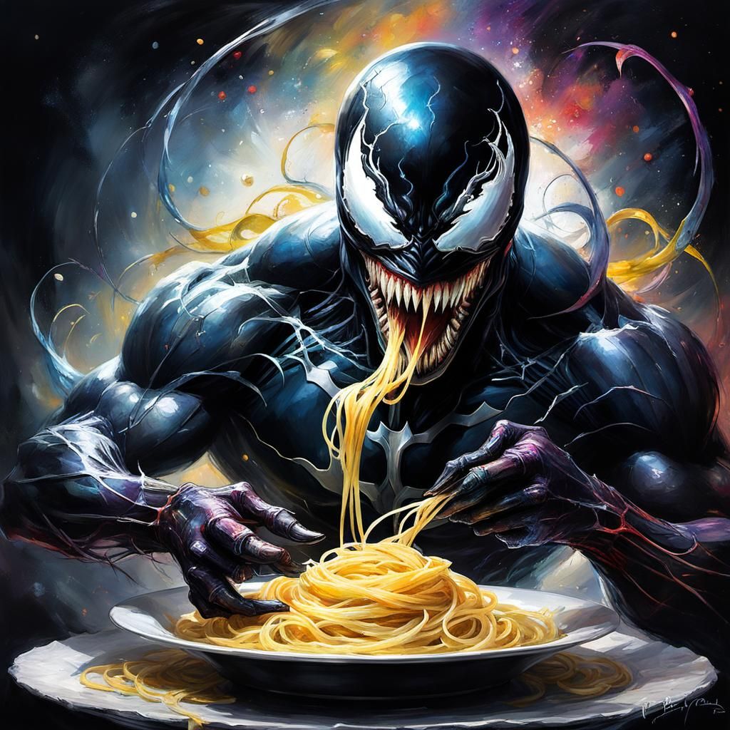 Venom, Guardian of the Galaxy, pasta dish