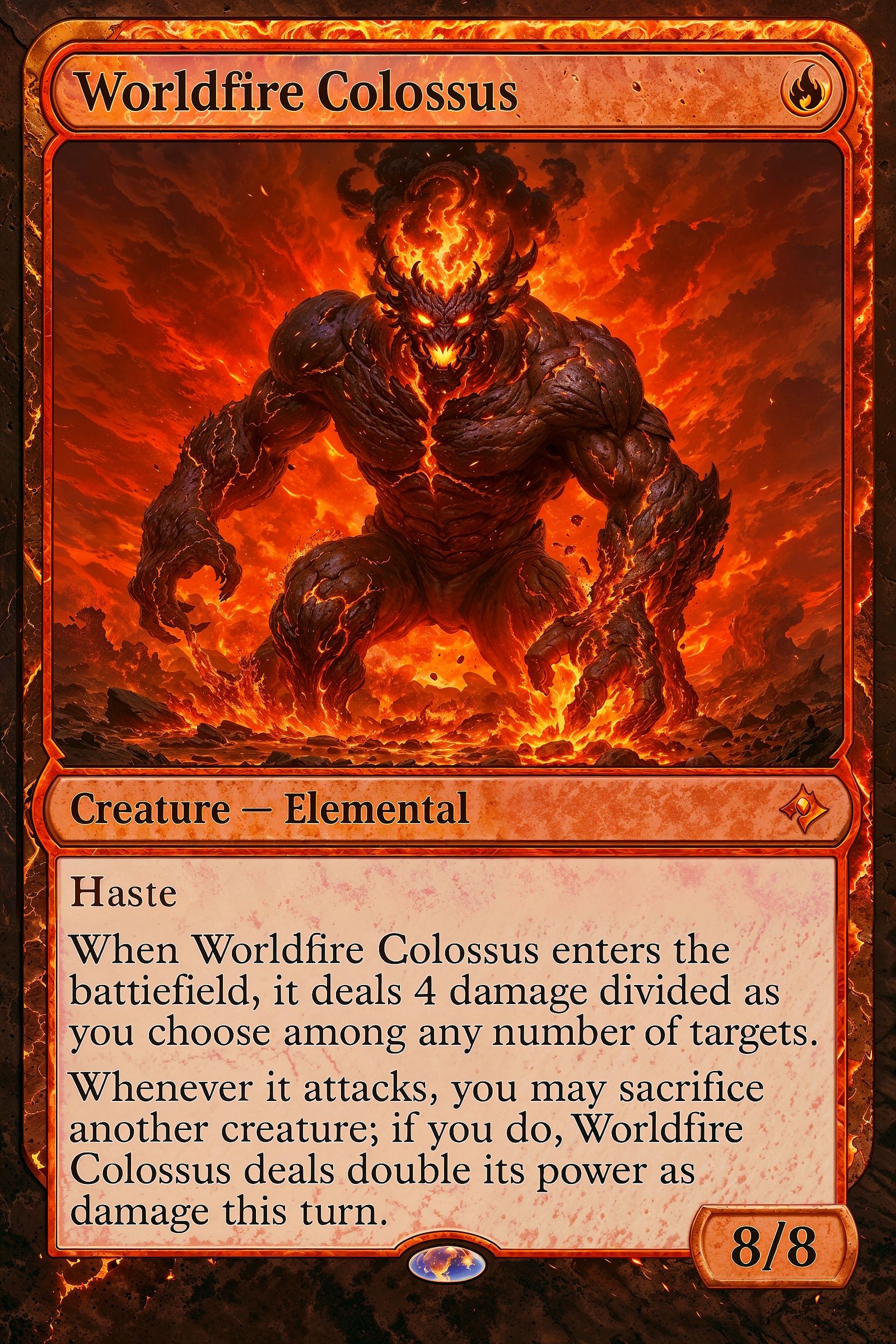 Magic Card - Worldfire Colossus