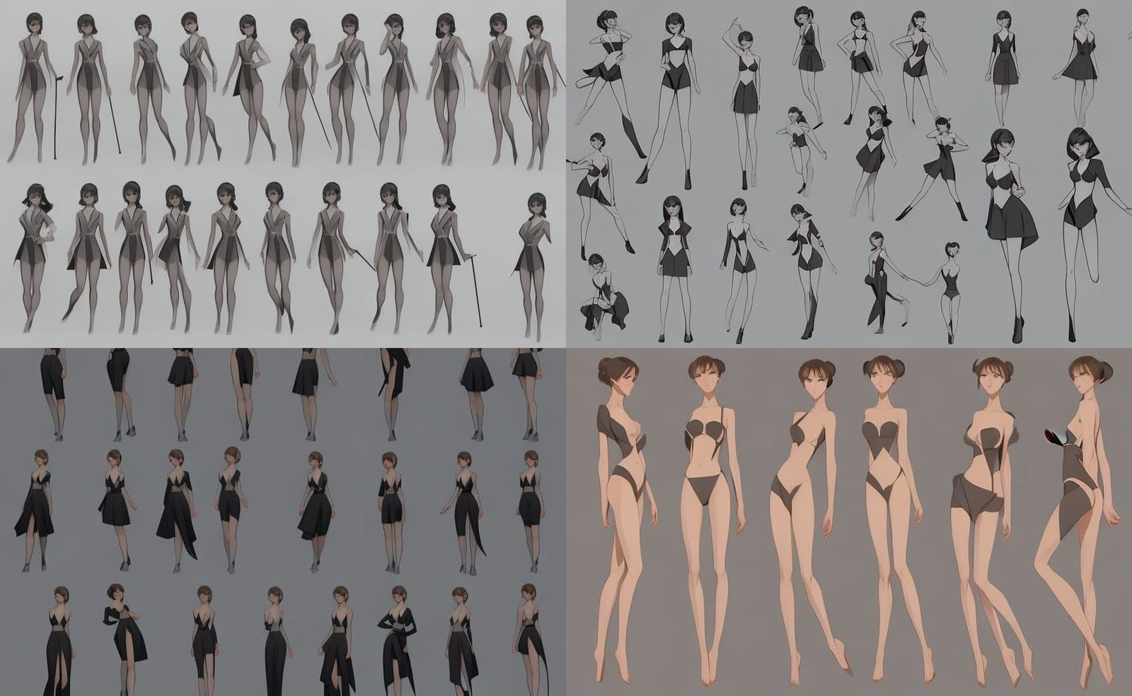 Anime Girl Poses - Free Drawing References