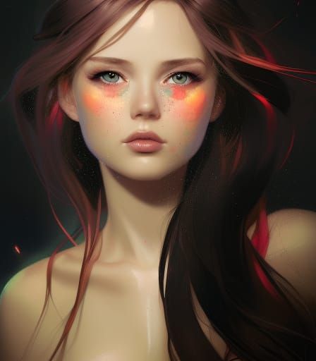Bunnie girl head and shoulders portrait, 8k resolution conce...