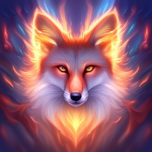 Flame Fox - AI Generated Artwork - NightCafe Creator