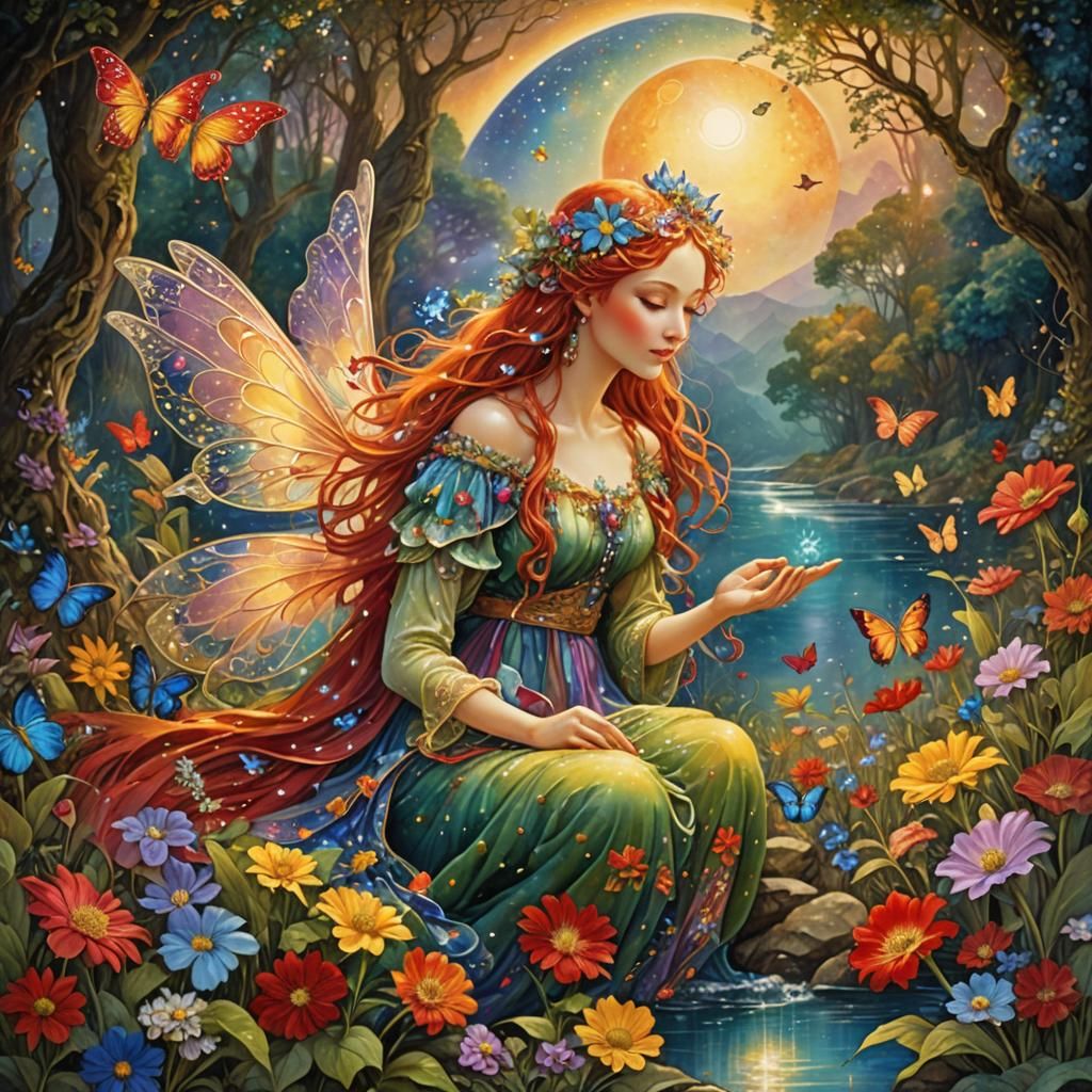 Fairies in a Celestial Landscape: Digital Matte Painting