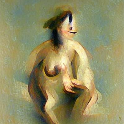 A nude woman