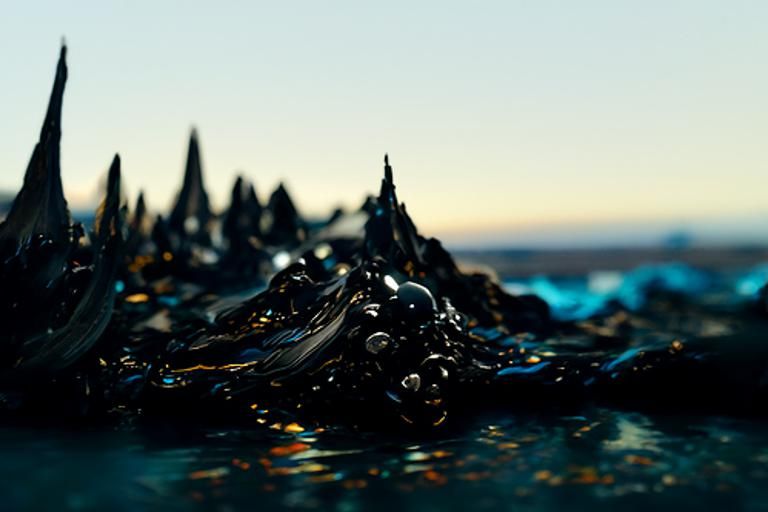 Obsidian ocean - AI Generated Artwork - NightCafe Creator