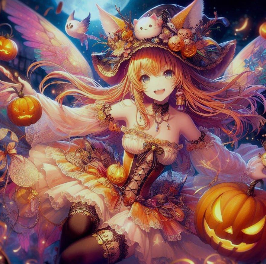 Halloween anime girl