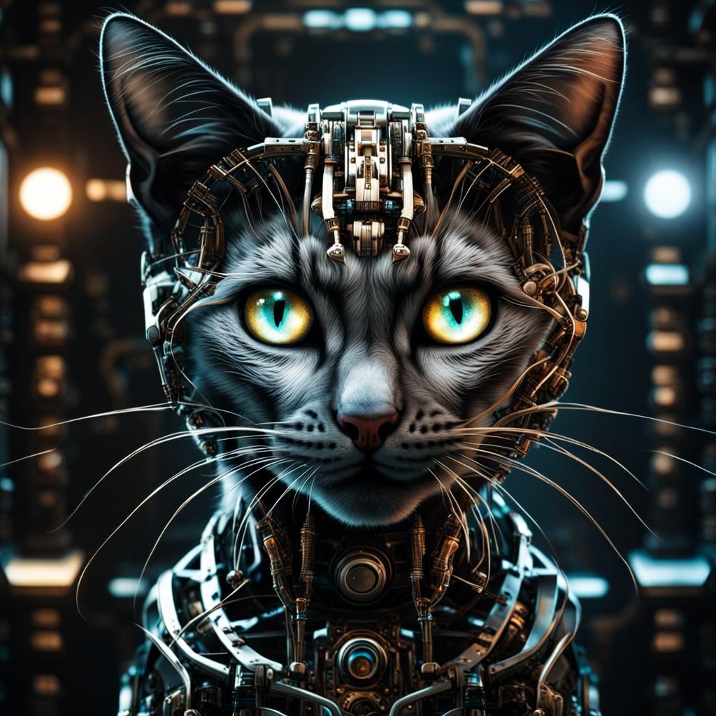 Robo_Kitty - AI Generated Artwork - NightCafe Creator