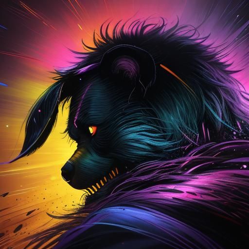 Winnie the Pooh Colorful Detailed Background Black Red Yello...