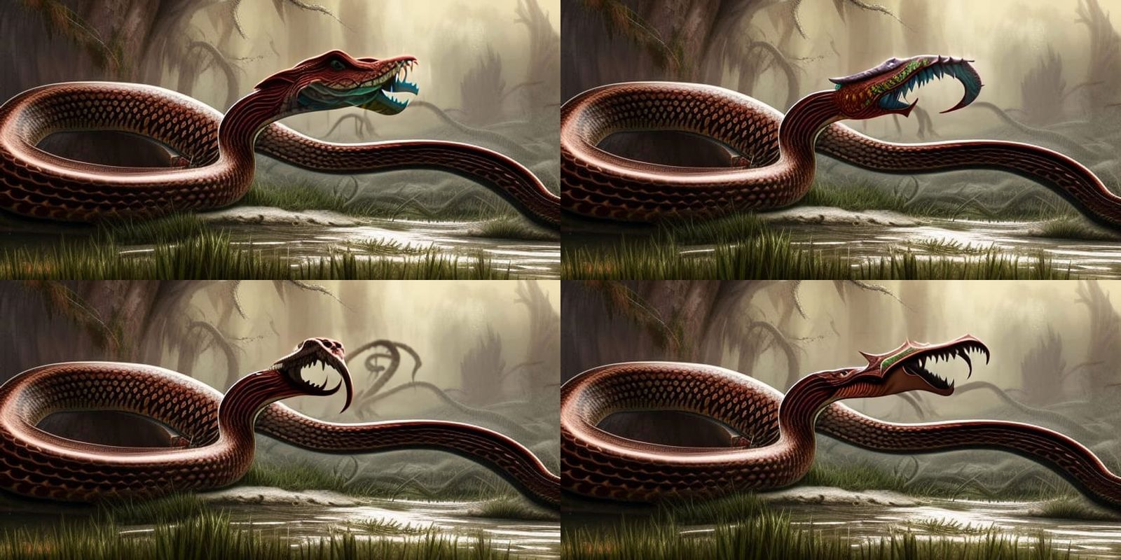 Cobra Snakes - AI Generated Artwork - NightCafe Creator