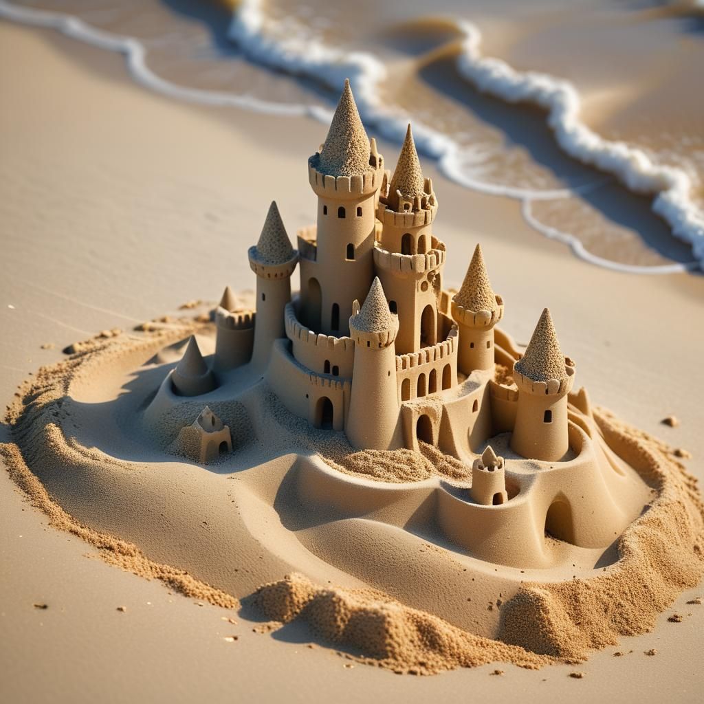 Fractal sand castles  Professional photography, bokeh, natur...