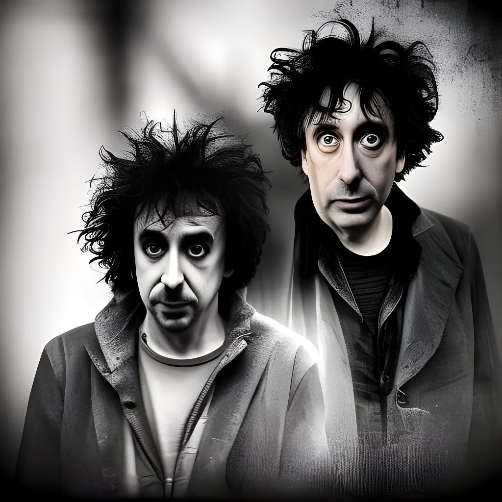 Tim Burton and Neil Gaiman AI Generated Artwork NightCafe Creator