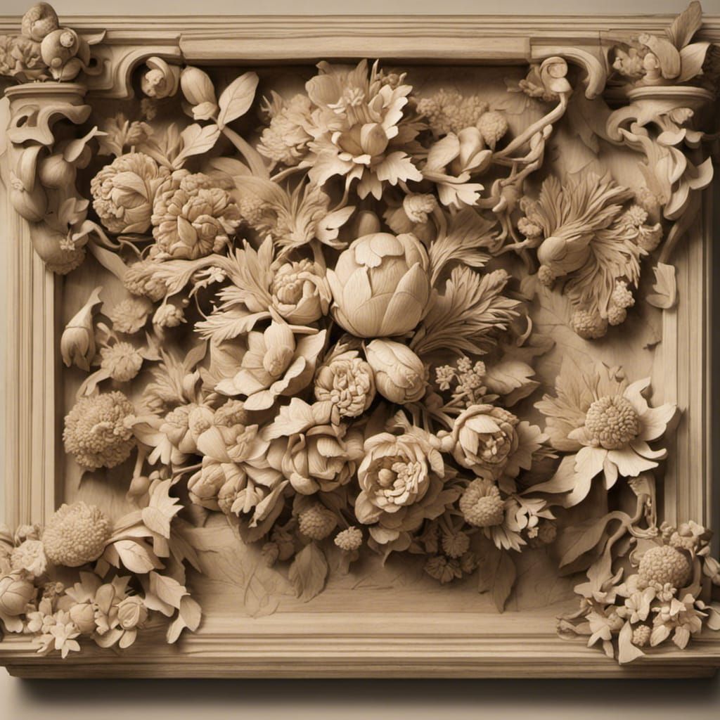 woodcarving Of Bouquets of flowers by Grinling Gibbons