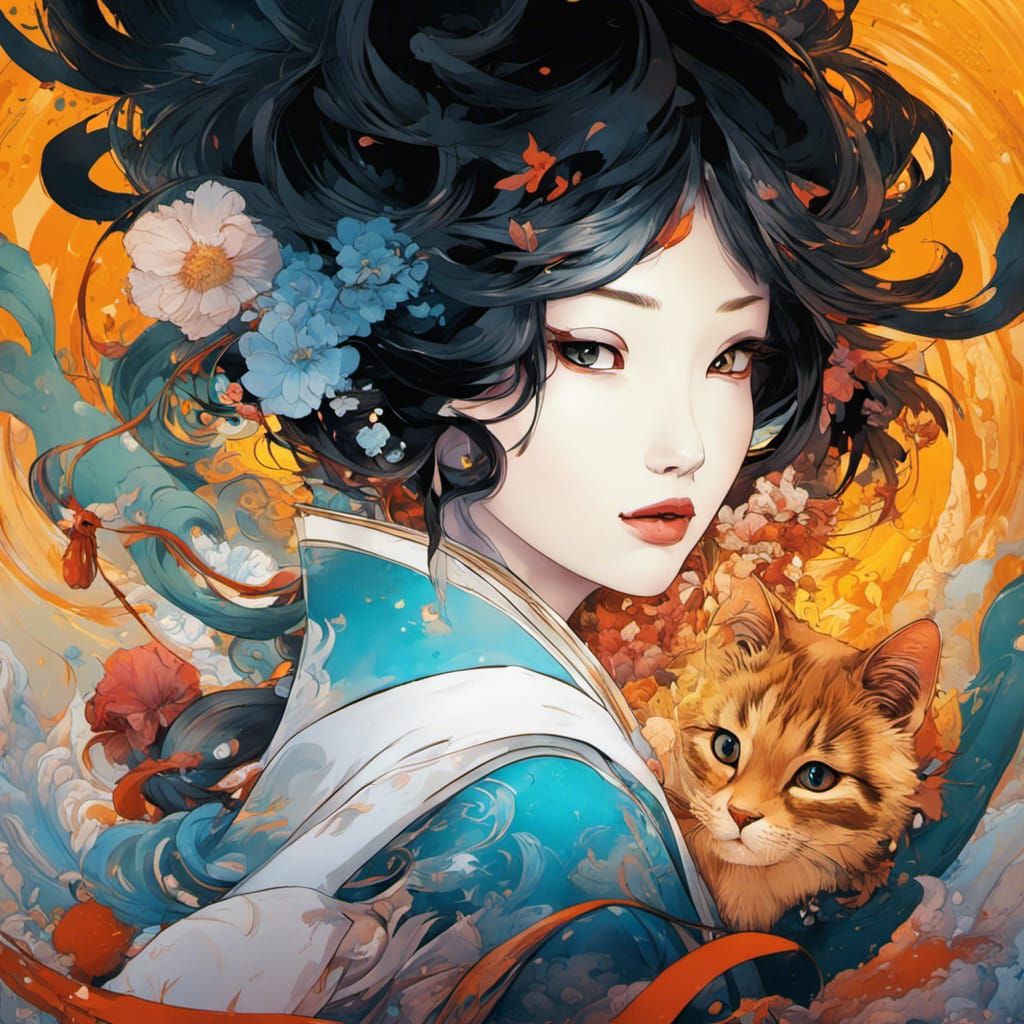 Cat Yokai - AI Generated Artwork - NightCafe Creator