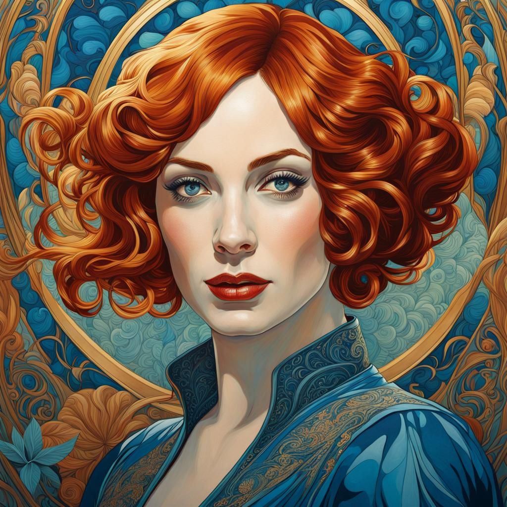 Christina - Art Nouveau - Ai Generated Artwork - Nightcafe Creator