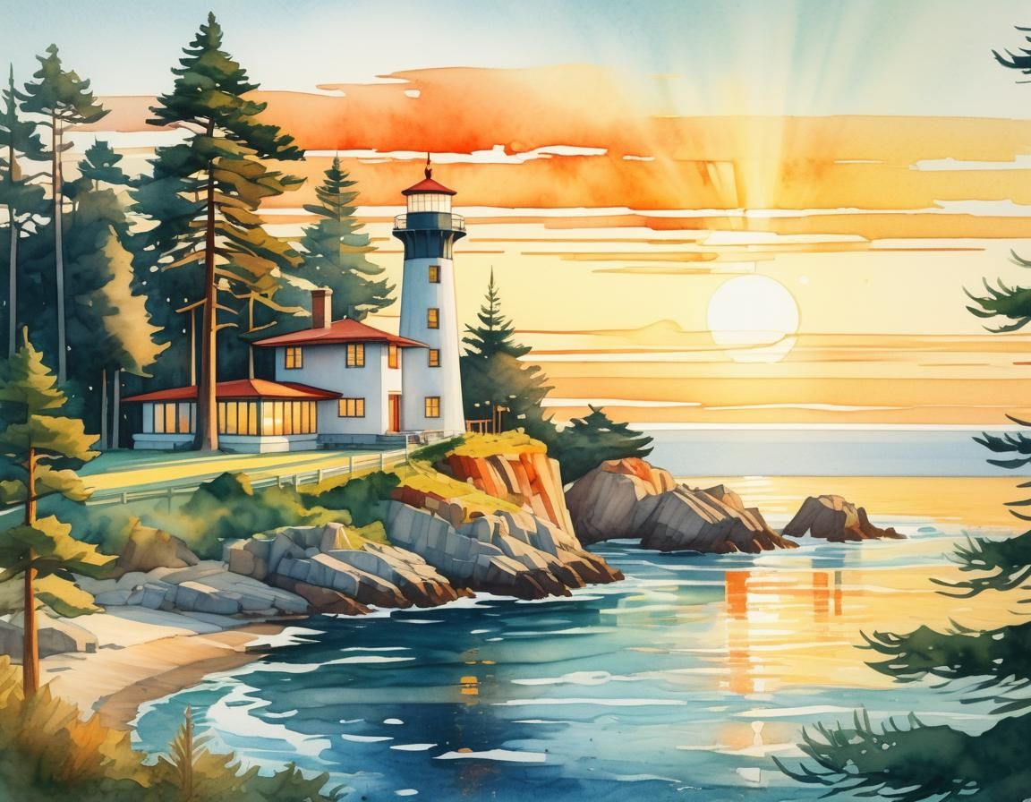 Frank Lloyd Wright Inspired Lighthouse