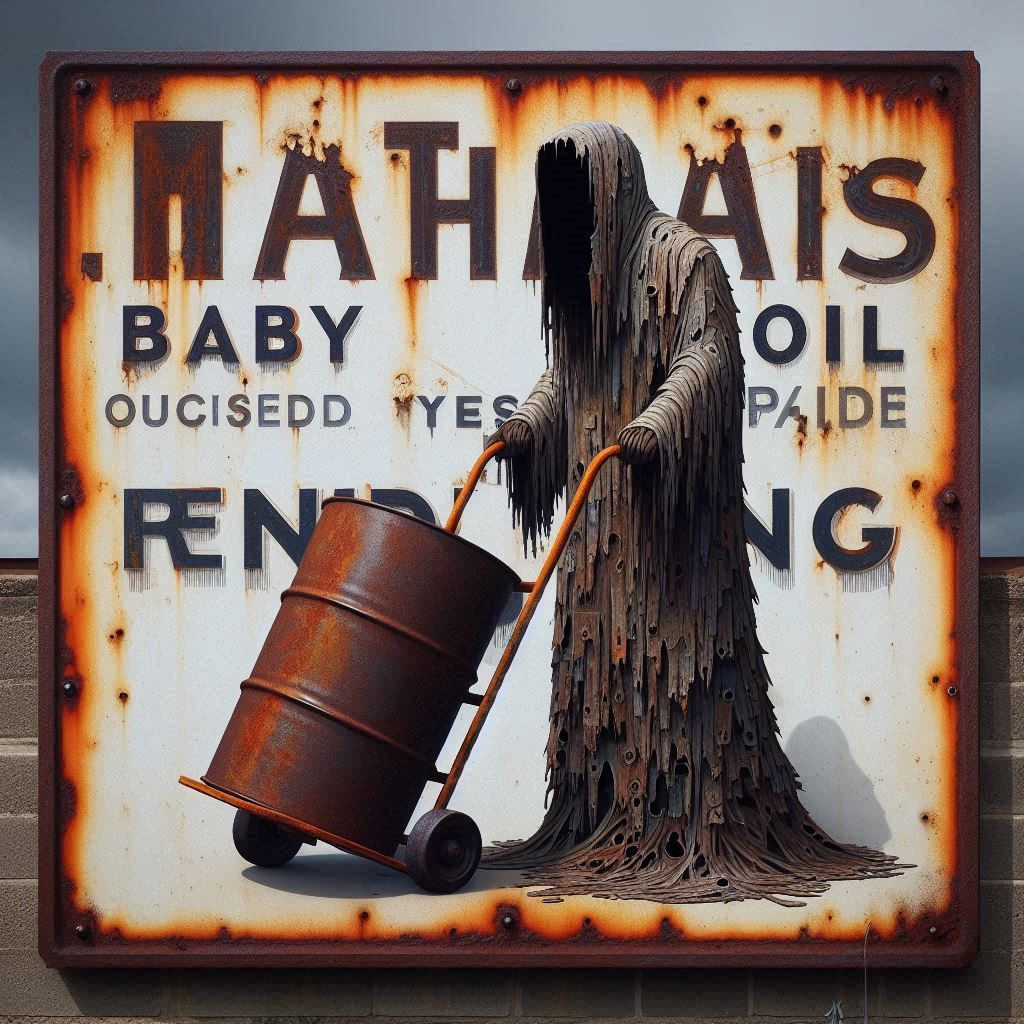 ANTIQUE POST APOCALYPTIC OIL RENDERING PLANT